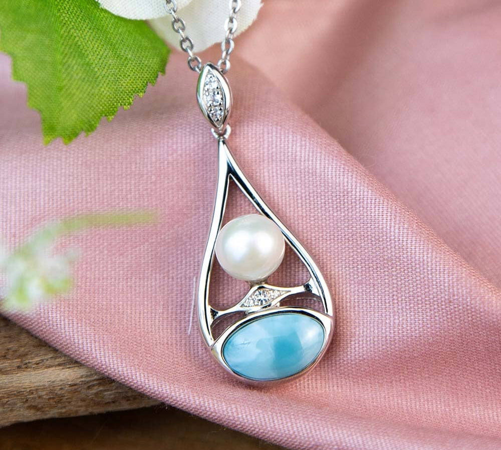 Larimar Hina Sunrise Pendant Pendant Island by Koa Nani 