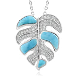 Larimar Monstera Pendant Pendant Island by Koa Nani 