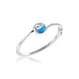 Larimar Moon Tides Bangle with Opal Bangle Island by Koa Nani 