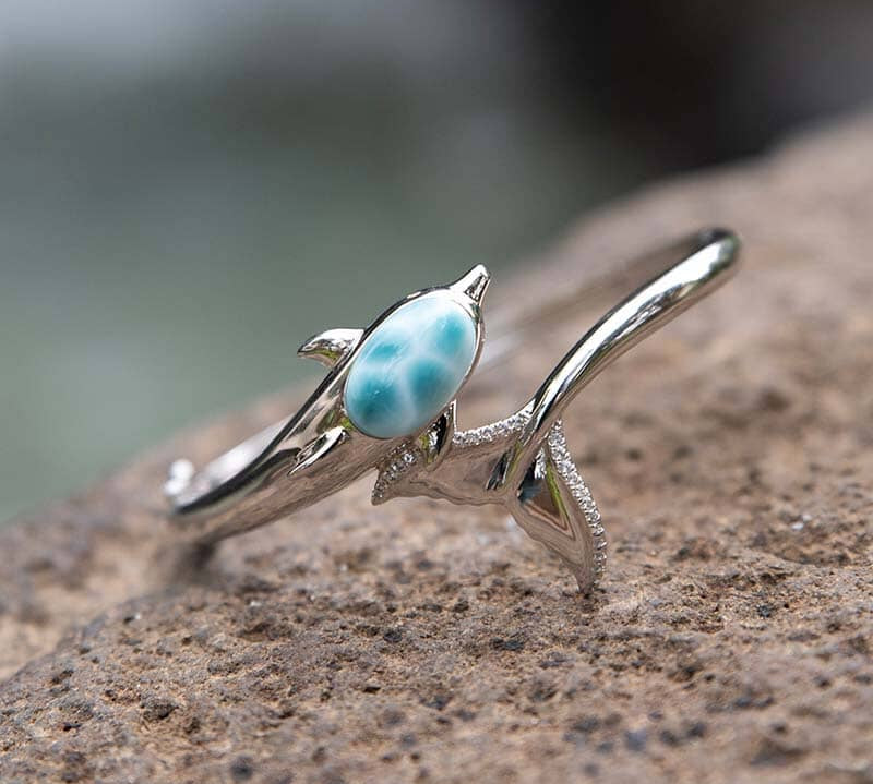 Larimar Nai'a Bangle Bangle Island by Koa Nani 