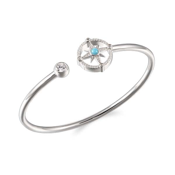 Larimar Pavè Compass Sleek Bangle Bangle Island by Koa Nani 