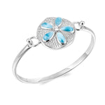 Larimar Pavé Sand Dollar Converta Bangle Bangle Island by Koa Nani 