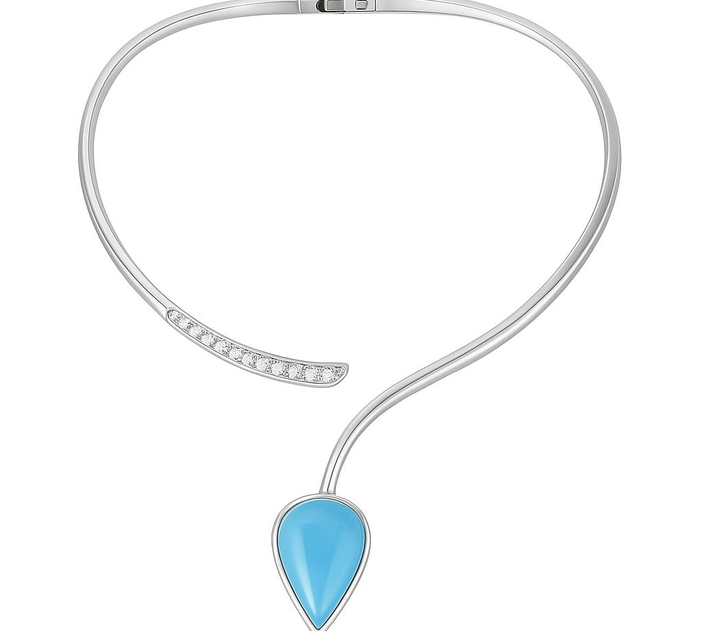 Larimar Peacock Teardrop Necklace Necklace Island by Koa Nani 