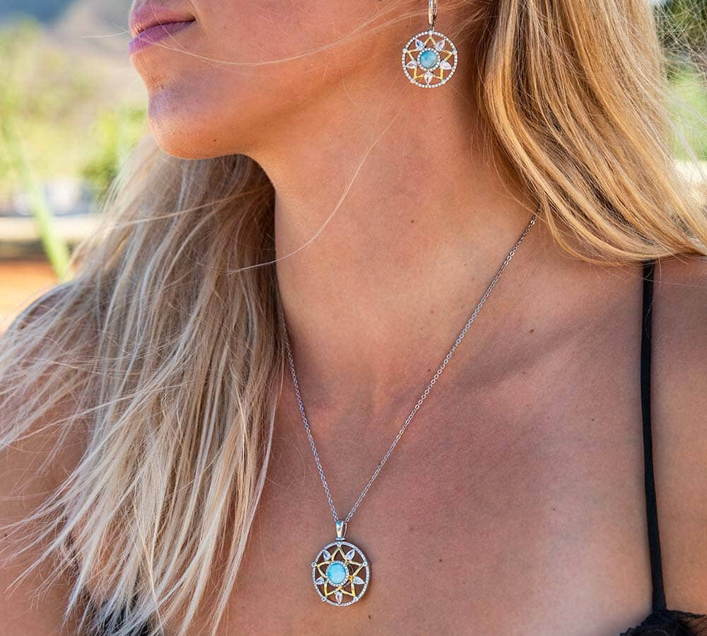 Larimar Star Lantern Pendant Pendant Island by Koa Nani 
