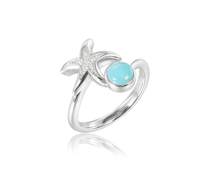 Larimar Starfish Ring Ring Island by Koa Nani 