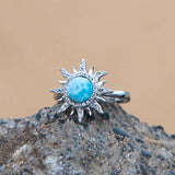 Larimar Sun Ring Ring Island by Koa Nani 