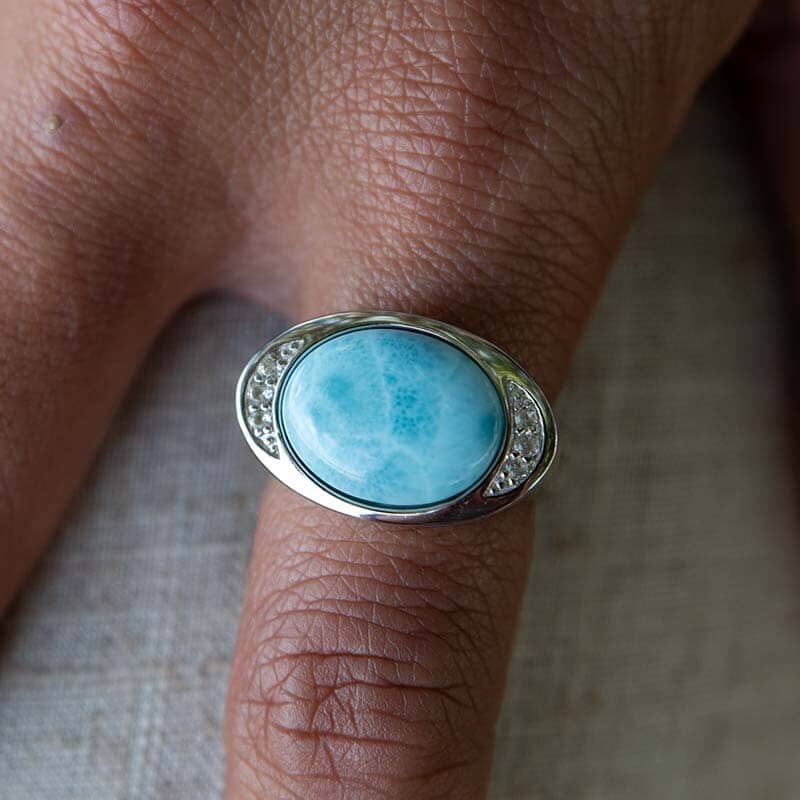 Larimar Tidal Grace Ring Ring Island by Koa Nani 