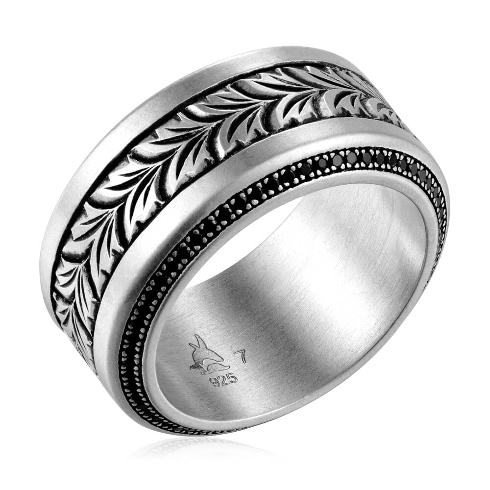 Lau Hoku Ring with Black Diamond Ring Island by Koa Nani 