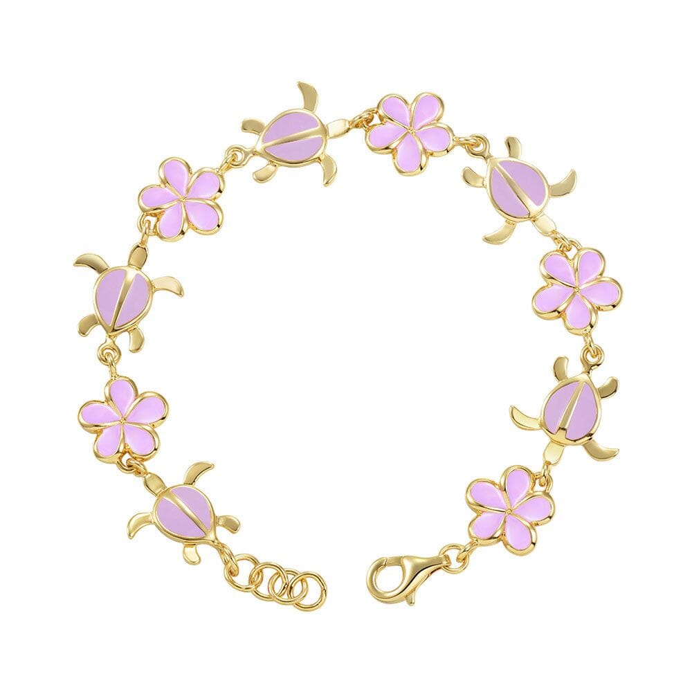 Lavender Blush Pua and Honu Bracelet Bracelet Island by Koa Nani 