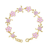 Lavender Blush Pua and Honu Bracelet Bracelet Island by Koa Nani 
