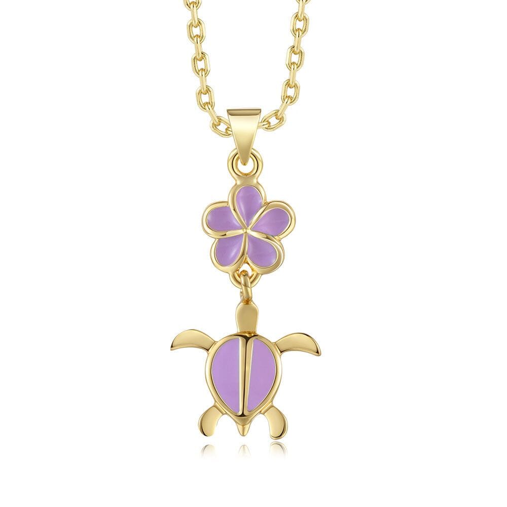 Lavender Blush Pua and Honu Necklace Necklace Island by Koa Nani 