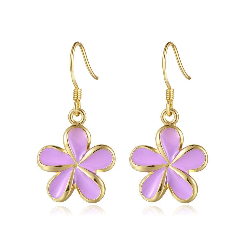 Lavender Blush Pua Melia Hook Earrings Earrings Island by Koa Nani 18mm 