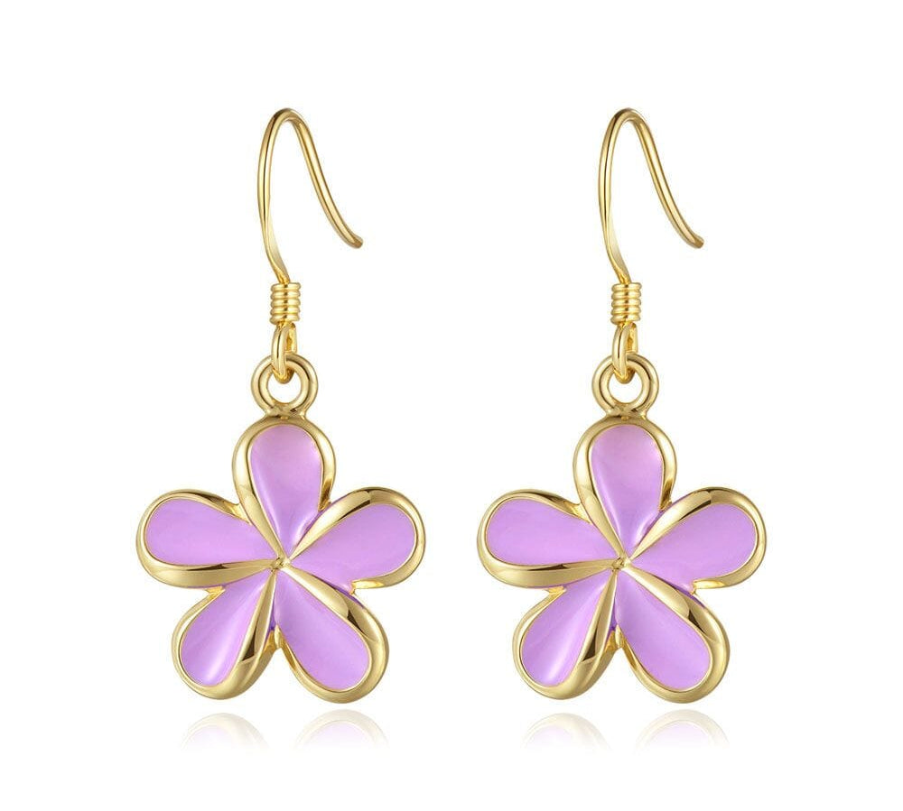 Lavender Blush Pua Melia Hook Earrings Earrings Island by Koa Nani 18mm 