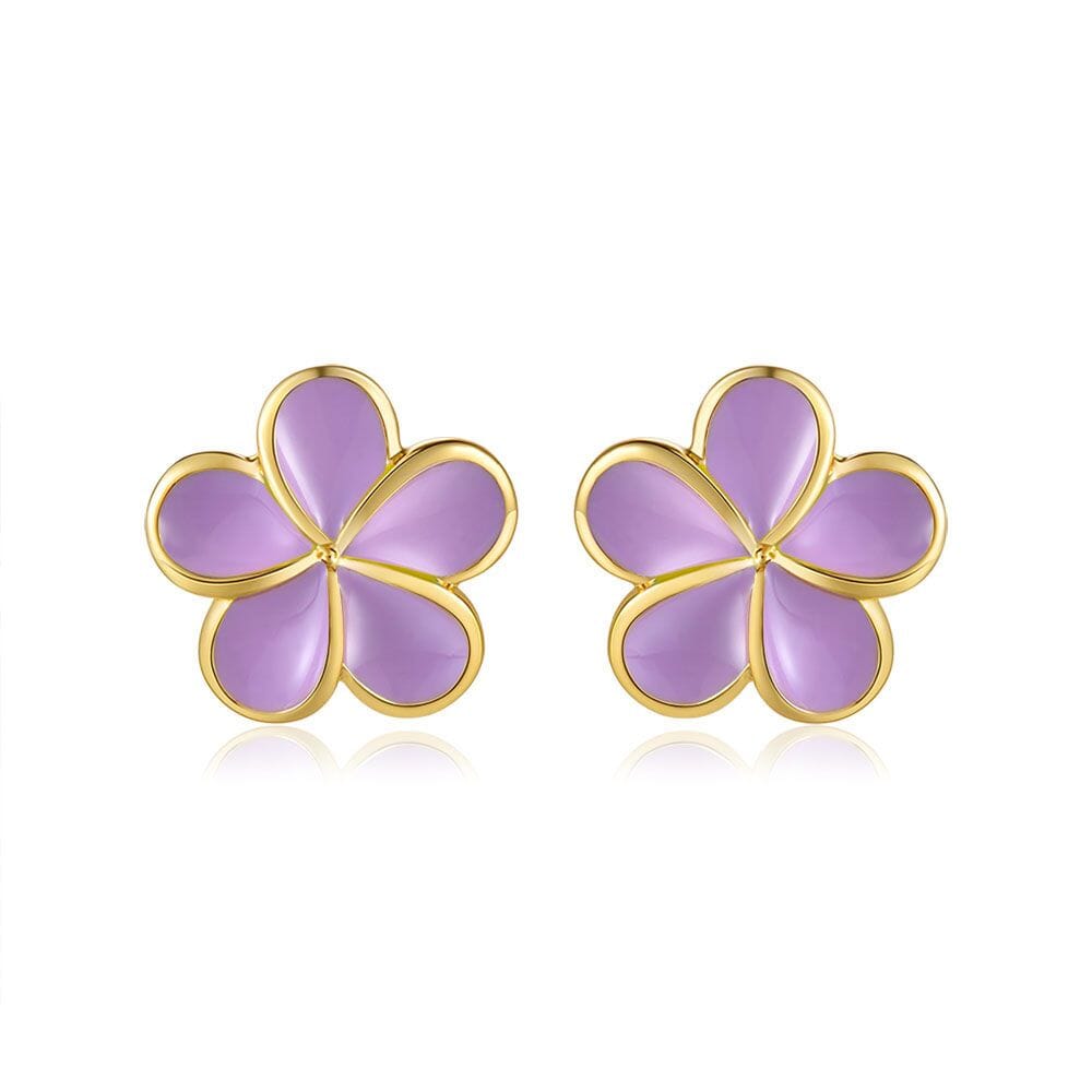 Lavender Blush Pua Melia Stud Earrings Earrings Island by Koa Nani 10mm 