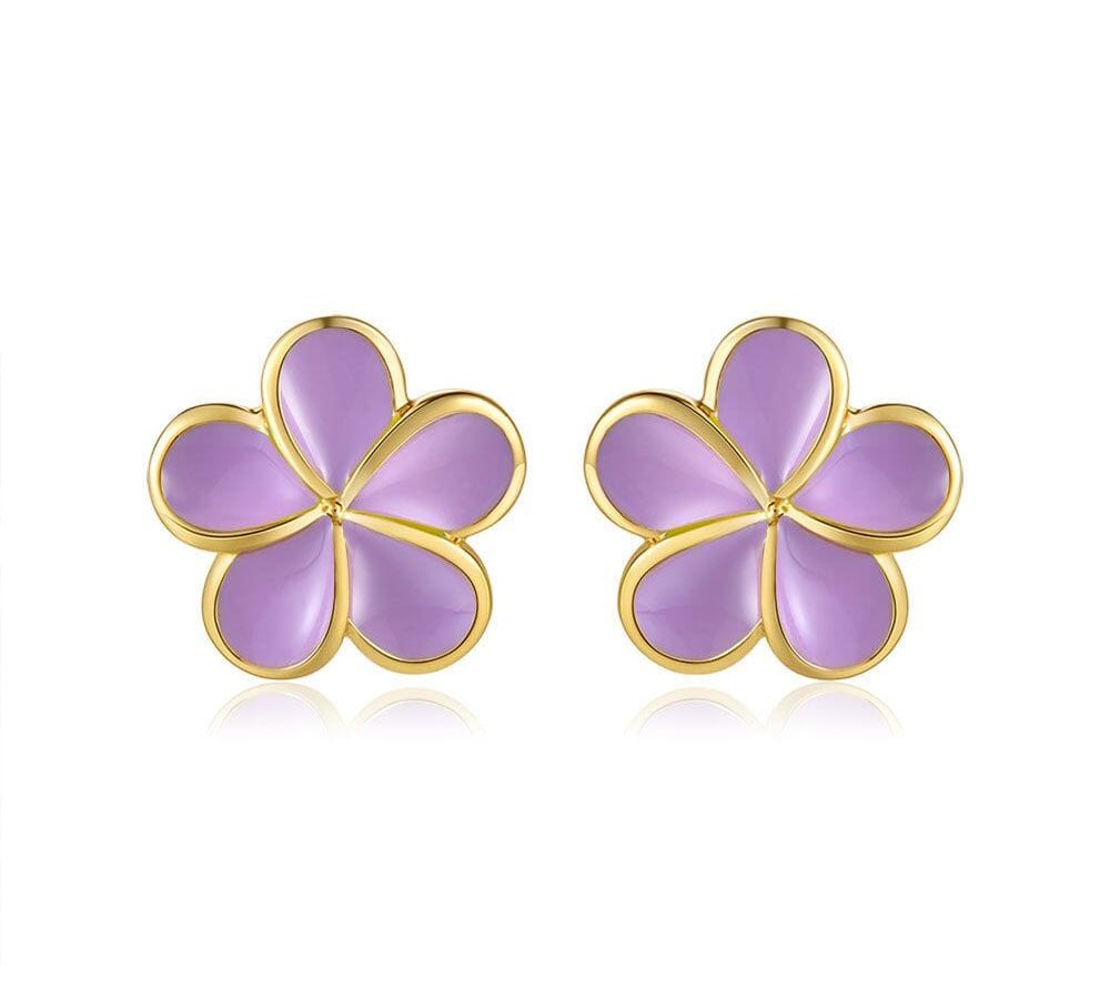 Lavender Blush Pua Melia Stud Earrings Earrings Island by Koa Nani 10mm 