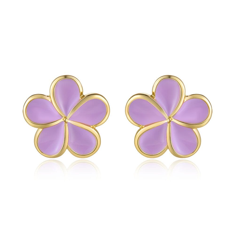 Lavender Blush Pua Melia Stud Earrings Earrings Island by Koa Nani 14mm 
