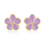 Lavender Blush Pua Melia Stud Earrings Earrings Island by Koa Nani 14mm 