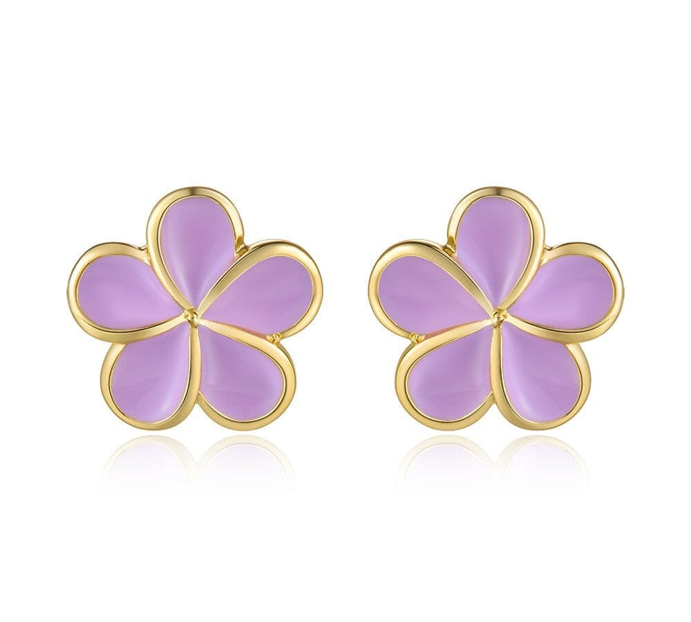 Lavender Blush Pua Melia Stud Earrings Earrings Island by Koa Nani 14mm 