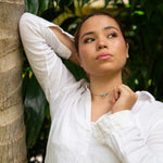 Lunaria Opal Engraved Bar Necklace Necklace Island by Koa Nani 