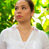Lunaria Opal Engraved Bar Necklace Necklace Island by Koa Nani 