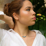 Lunaria Opal Engraved Bar Necklace Necklace Island by Koa Nani 