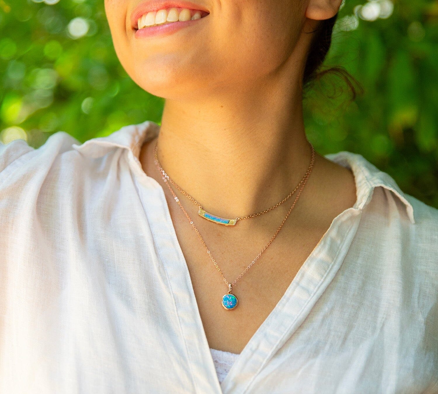 Lyra Opal Circle Pendant Pendant Island by Koa Nani 
