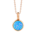Lyra Opal Circle Pendant Pendant Island by Koa Nani Rose Gold Vermeil 