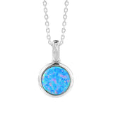 Lyra Opal Circle Pendant Pendant Island by Koa Nani Sterling Silver 