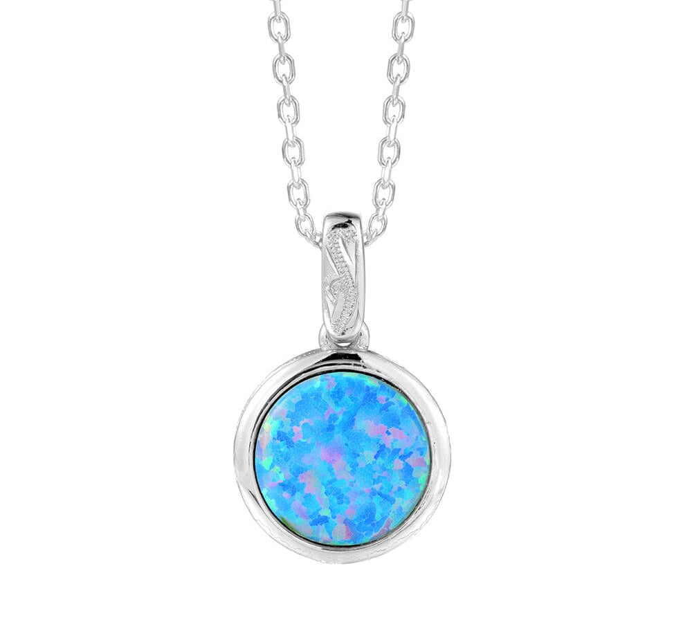 Lyra Opal Circle Pendant Pendant Island by Koa Nani Sterling Silver 