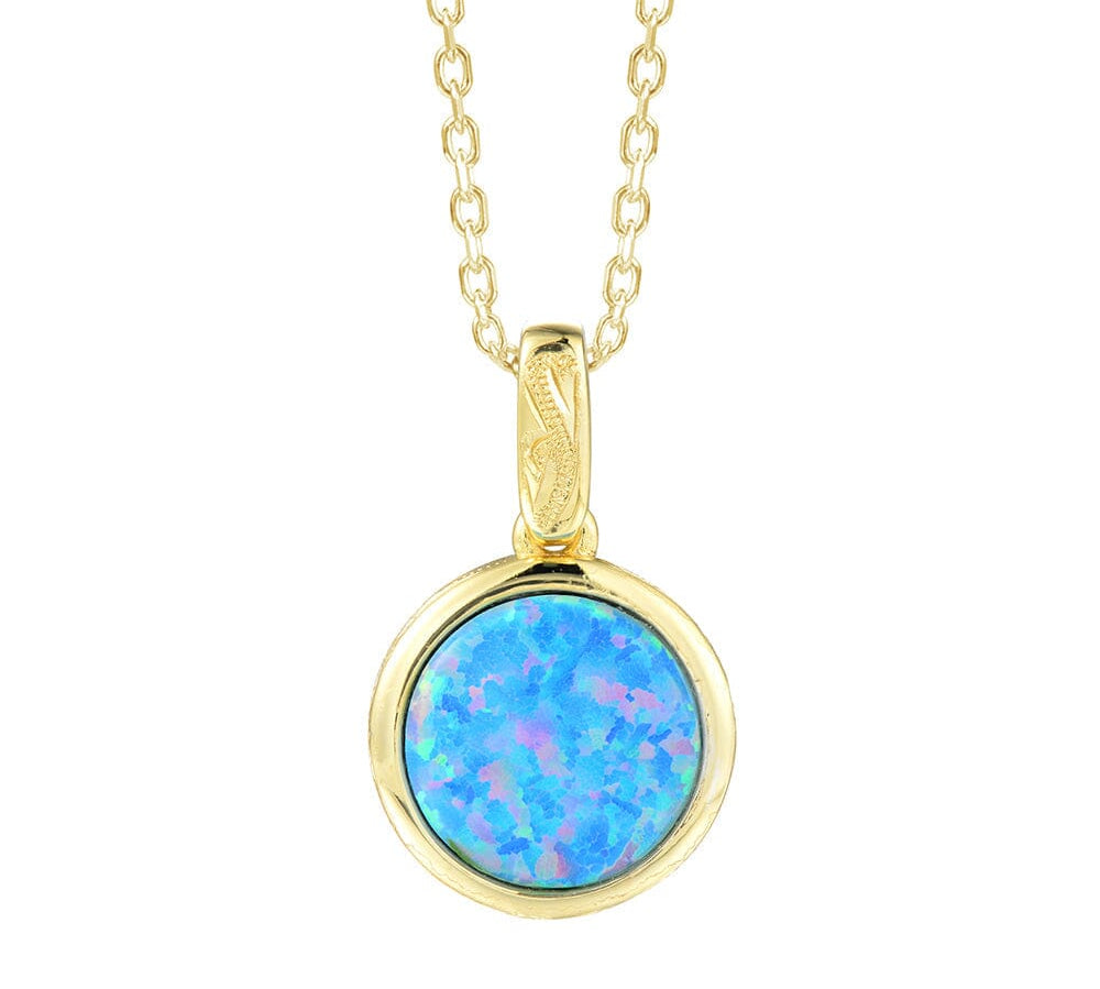 Lyra Opal Circle Pendant Pendant Island by Koa Nani Gold Vermeil 