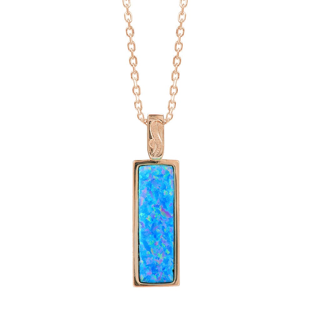 Maelis Opal Bar Pendant Pendant Island by Koa Nani Rose Gold Vermeil 