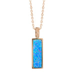Maelis Opal Bar Pendant Pendant Island by Koa Nani Rose Gold Vermeil 