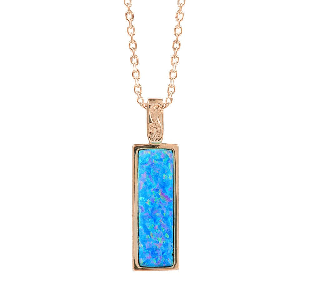 Maelis Opal Bar Pendant Pendant Island by Koa Nani Rose Gold Vermeil 