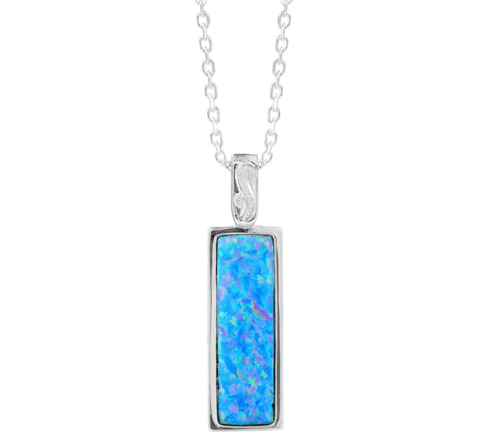Maelis Opal Bar Pendant Pendant Island by Koa Nani Sterling Silver 