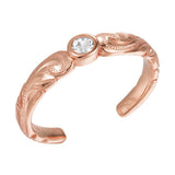 Marcella Gem Toe Ring Toe Ring Island by Koa Nani Rose Gold Vermeil 