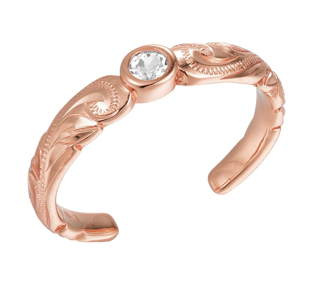 Marcella Gem Toe Ring Toe Ring Island by Koa Nani Rose Gold Vermeil 