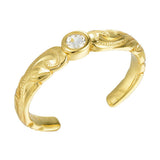 Marcella Gem Toe Ring Toe Ring Island by Koa Nani Gold Vermeil 
