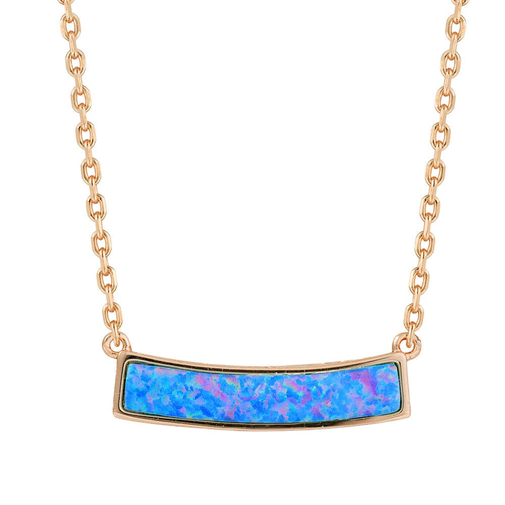 Milani Opal Bar Necklace Necklace Island by Koa Nani Rose Gold Vermeil Small 