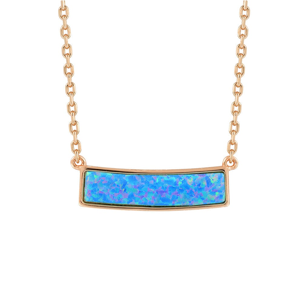 Milani Opal Bar Necklace Necklace Island by Koa Nani Rose Gold Vermeil Large 