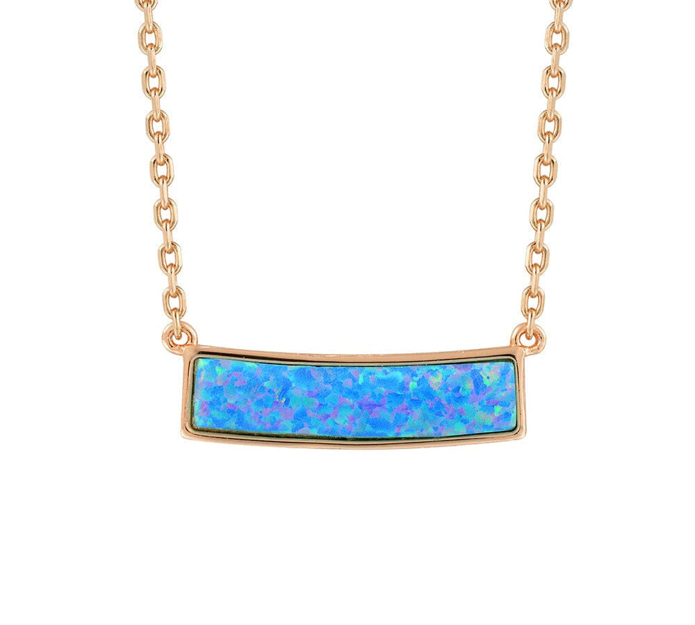 Milani Opal Bar Necklace Necklace Island by Koa Nani Rose Gold Vermeil Large 