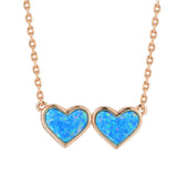 Mirela Twin Lovers Opal Necklace Necklace Island by Koa Nani Rose Gold Vermeil 