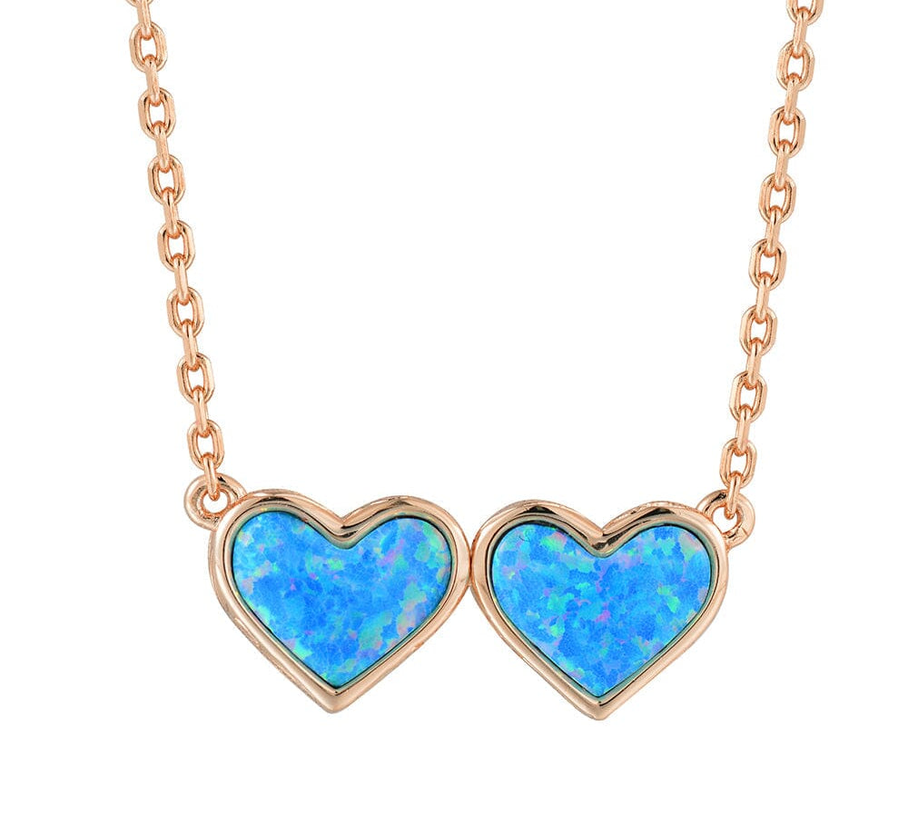 Mirela Twin Lovers Opal Necklace Necklace Island by Koa Nani Rose Gold Vermeil 