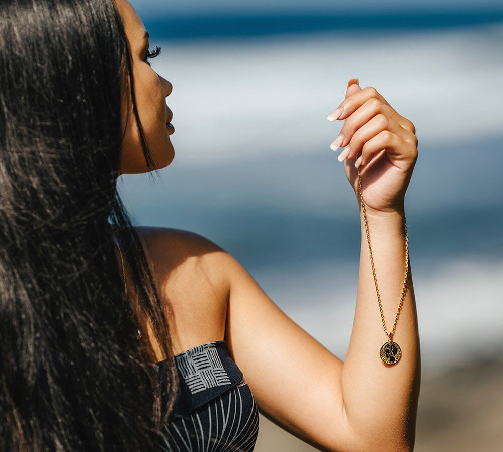 Miss Hawaii Delegate’s Medallion - 18k Gold Plated Pendant Island by Koa Nani 