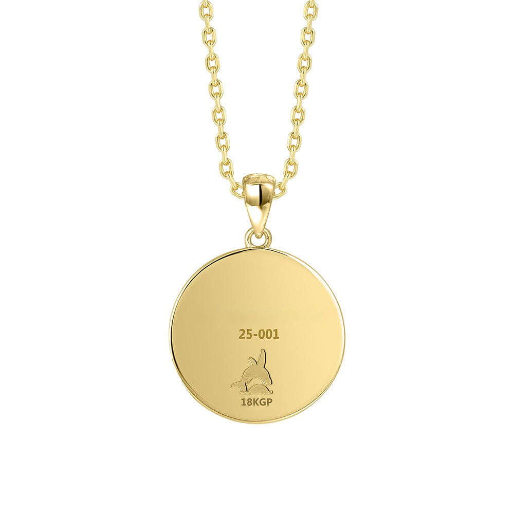 Miss Hawaii Engraved Pendant - 18k Gold Plated Pendant Island by Koa Nani 