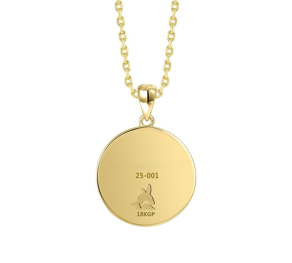 Miss Hawaii Engraved Pendant - 18k Gold Plated Pendant Island by Koa Nani 