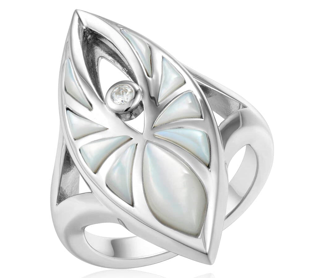 Mother of Pearl Kalo Lani Ring Ring Island by Koa Nani 