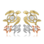 Mother of Pearl Ohana Honu Earrings Earrings Island by Koa Nani 