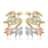 Mother of Pearl Ohana Honu Earrings Earrings Island by Koa Nani 