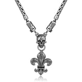 Nocturne Pirate Skull Fleur-de-Lis Necklace Necklace Island by Koa Nani 