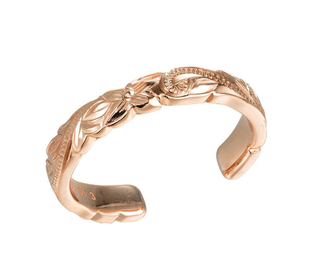 Novea Scroll Toe Ring Toe Ring Island by Koa Nani Rose Gold Vermeil Small 
